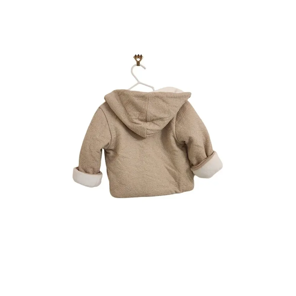 NWT First Impressions Unisex Faux Sherpa Lined Hooded Jacket 12 Months
